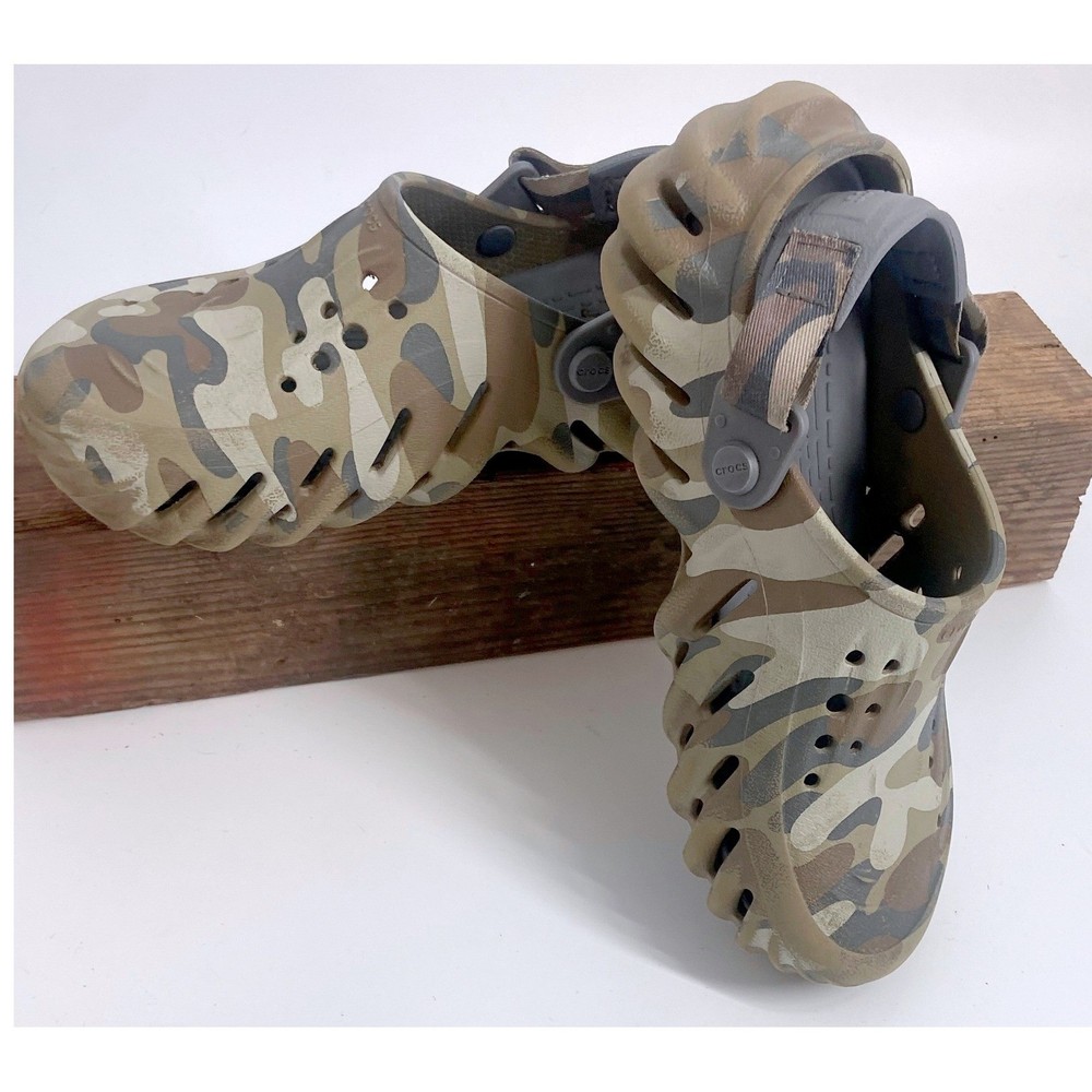 Crocs Echo Clog Camo Camouflage Sporty Comfort Shoes Men 4 Women 6 J4