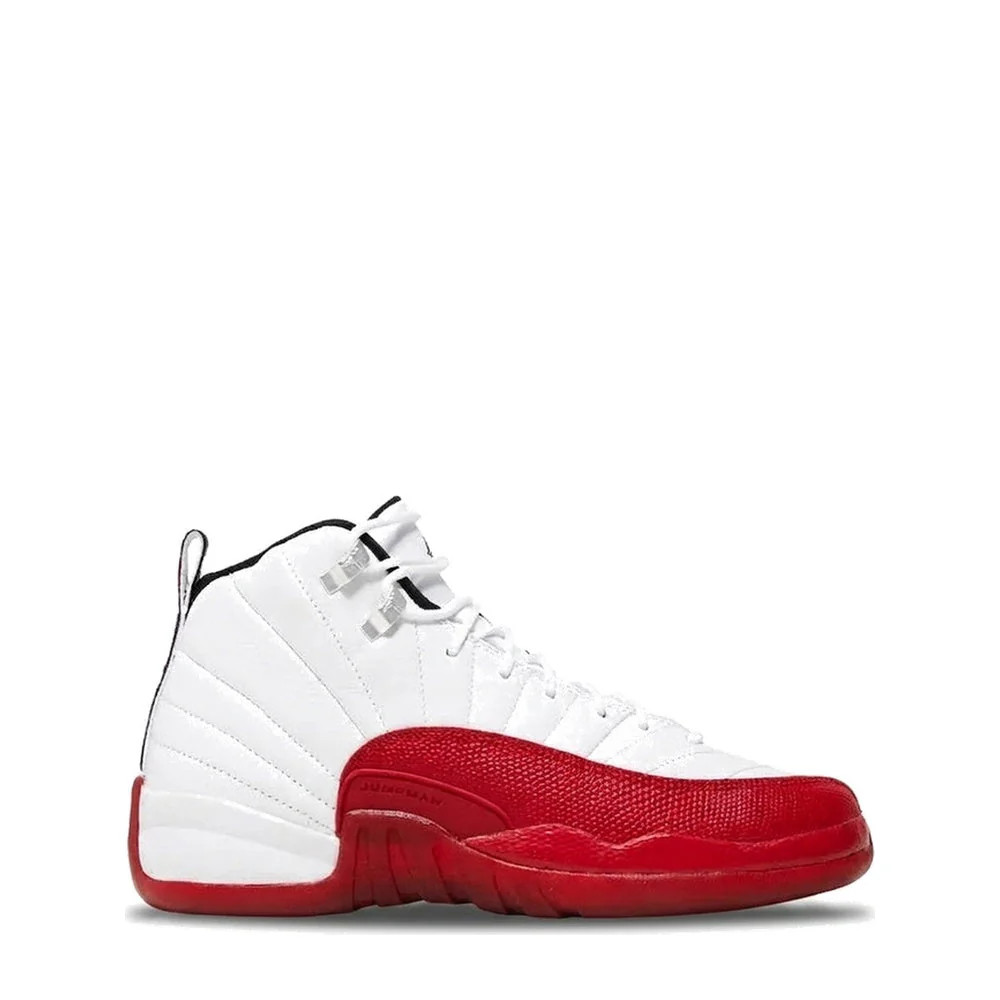 Air Jordan 12 Retro GS Cherry White Sneakers 153265-116 New