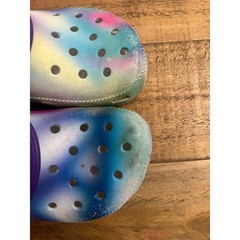 Kids Crocs Classic Clog Tie Dye Purple Blue Yellow Pink Size 2