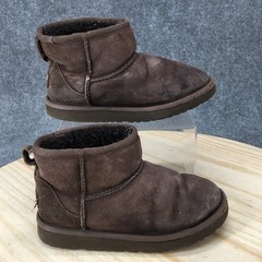 UGG Australia Boots Child 2 Classic Ultra Mini Ankle Booties Comfort Brown Suede