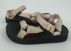 NEW TEVA Original Universal Tie-Dye Sandal Shoe Sz 1 Salmon 1124232/SLMN Kids
