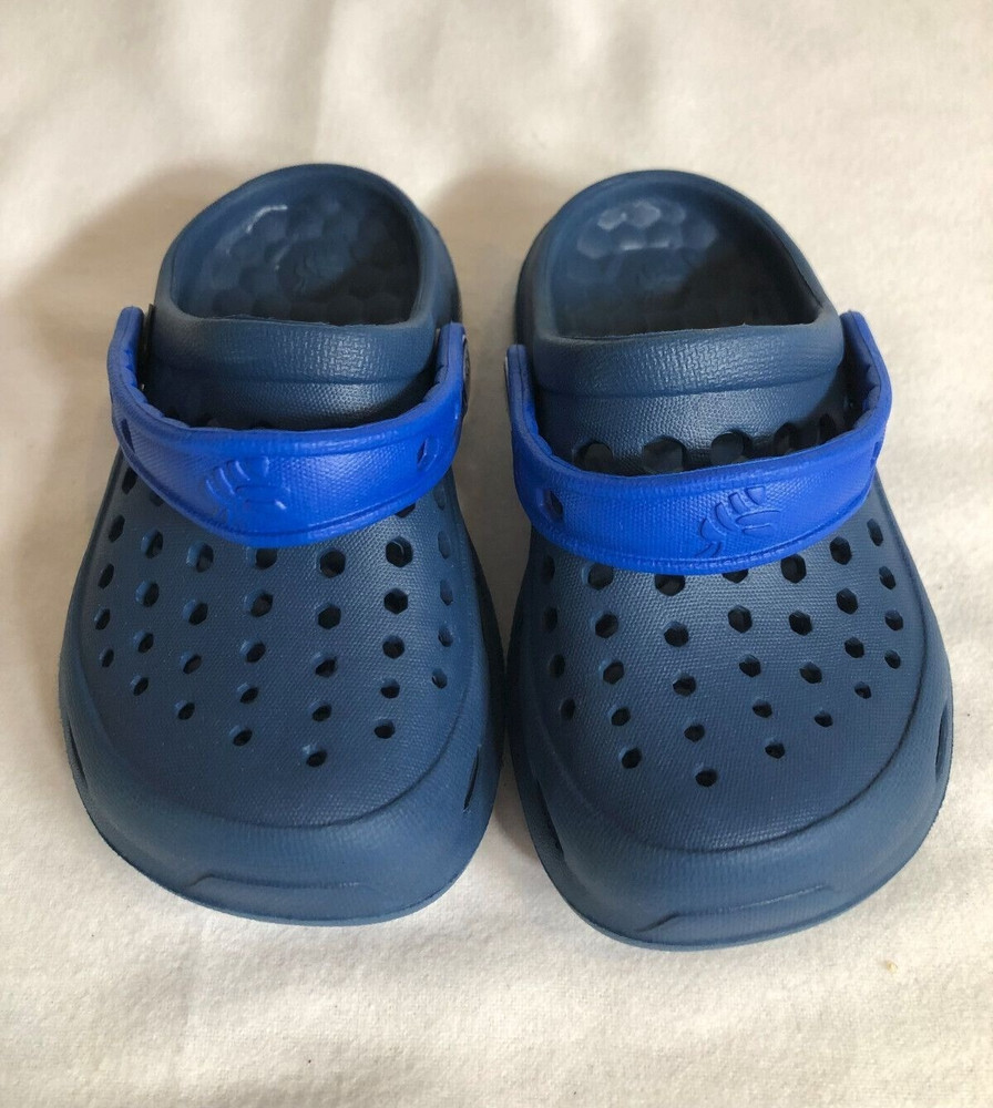 JoyBees Kids ACTIVE CLOG Navy Blue & Royal Blue Sz 6-7