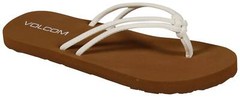 Volcom Girl’s Forever and Ever Sandal – Classic Star White – New