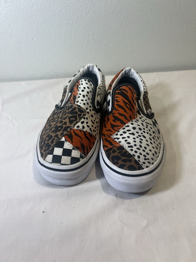 Vans Classic Slip-On “Dalmatian Multi” Kids Youth Size 2 EU 32.5 Animal Print