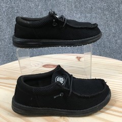 Hey Duded Wally Funk Mono Shoes Youth 12 Slip On Comfort Lace Up Casual Black