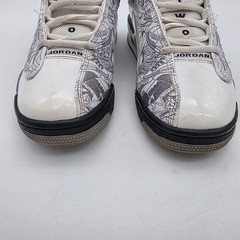 Size 4 (GS) – Jordan Dub Zero Mid White Cement Basketball Shoes Boys 4Y