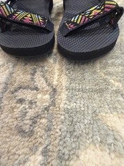 Teva Original Universal Sandal – Black Pink Yellow Blue Kids Sz 12 NEW