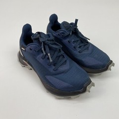 Salomon Alphacross Blast Junior Waterproof Trail Running Blue Shoes Size 13K