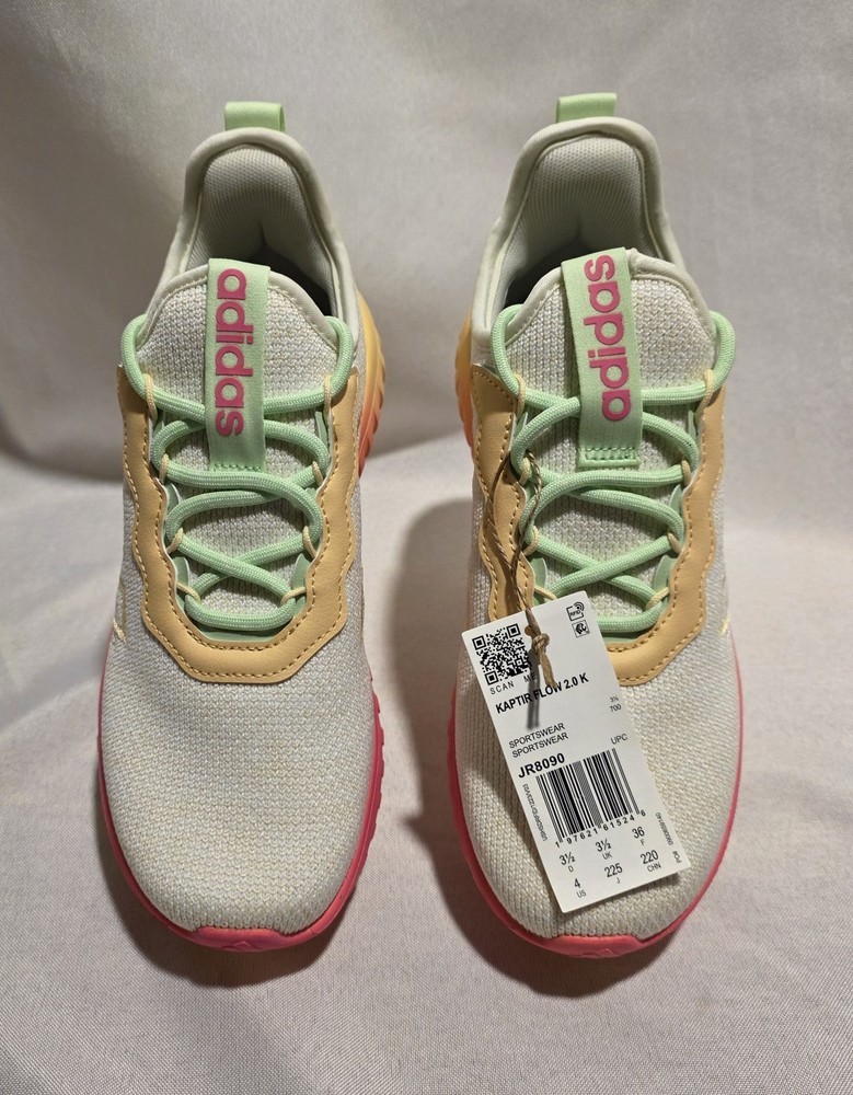 Adidas JR8090 Kaptir Flow Cloudfoam 2.0 Kid’s Gym Shoes Sneakers. Size 4