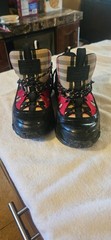 BURBERRY VINTAGE PLAID PATTERN KIDS SHOE SIZE 37 US SIZE 4.5 OR 5