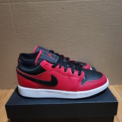 Air Jordan Low 1 GS Grade School Black Gym Red White Reverse Banned 553560-605