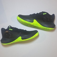 Under Armour UA PS Lockdown 7 Kids‘ Basketball Sneakers Black Neon Green 3Y