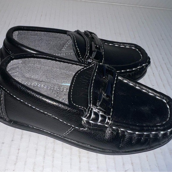 JOSMO Black Leather Bit Loafer Shoes Toddler Kids Size 6