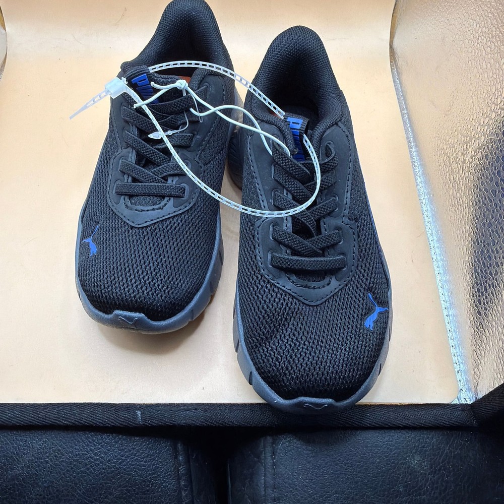 Puma Kids Flexfocus Lite Modern Running Shoes Black Blue Size 11C