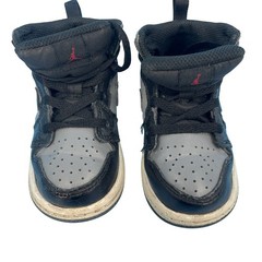 Jordan 1 Mid Shadow 2.0 Black Grey Toddler Sneakers 640735-096 Size 7C