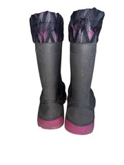 Kamik Snowbuster Size 3 Boots Gray Snow Winter Rain Waterproof Lined Thermal