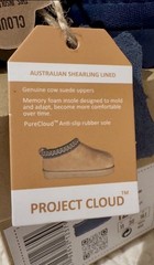 Project Cloud “Dream Warm” Genuine Leather Suede Navy Children Slippers 12 NIB