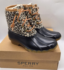 Sperry Saltwater Classic Leather Duck Boots Brown Waterproof Casual Boots SZ 4