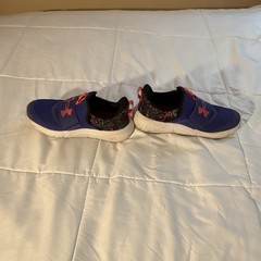 Under Armour Breathe Lite Unisex Kids Blue/Orange Mesh Low Top Sneakers US 3Y
