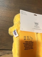 Peeps Marshmallow SLIPPERS Kids Easter Blue Plush Bunny PEEPS sz 13-1 NEW