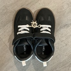 Carter’s Unisex Kids Black White Hook & Loop Low Top Sneakers US 11