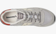 Saucony Shadow Original (Little Big Kid) Sneaker, Grey/Red, 4.5 US Unisex