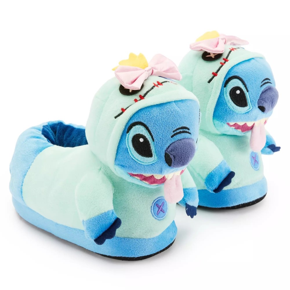 Disney Store Lilo & Stitch Plush Slippers Kids Sleepwear Scrump Costume Logo NEW