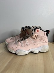 Nike Air Jordan 6 Rings PS Atmosphere Pink Red White Youth Size 11C 323432-602