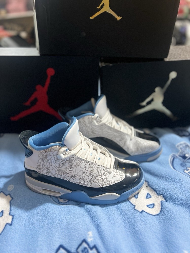 Nike Air Jordan Shoe “Dub Zero” 5.5Y University Blue-Black-White 311046-114 UNC