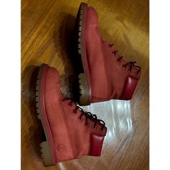 Timberland Waterproof Boots Premium Red Mono Size 4 Junior Boys A13HV A2825