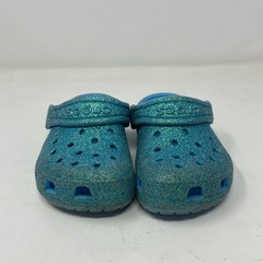 Crocs Kids Classic Glitter Clog Blue (C6)