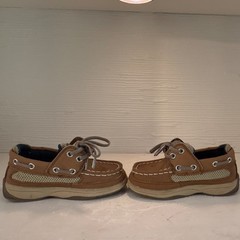 Sperry Top-Sider Kids Boat Shoes “Lace-Up” Brown/Beige US 6.5 M EU 23