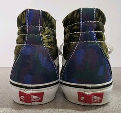 Vans Sk8-Hi Patchwork Camo Tie-Dye High Top Skate Shoes Juniors 5.5 / Womens 7