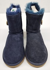 UGG Bailey Button Boots Pre School Size 13 Suede Sheepskin Warm Winter PS Shoes