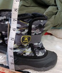 KAMIK Snowbug Insulated Waterproof Boots Toddler Sz 8 Camo Gray White Faux Fur