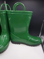 ZOOGS Waterproof Kelly Green Rain Boots Junior Size 1 NEW