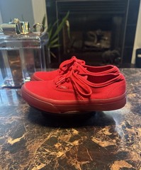 Vans Old School Kids Translucent Red Monochrome Sneakers – Size 1