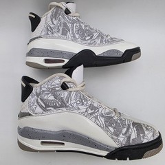 Size 4 (GS) – Jordan Dub Zero Mid White Cement Basketball Shoes Boys 4Y