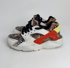 Nike Air Huarache GS White Paisley Low Top Sneakers Kids US Size 4Y DV2243-100.