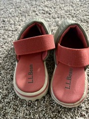 LL Bean Airlight Kelp Green Mule Slippers Elastic Kids Size 12-13 Pre-Owned