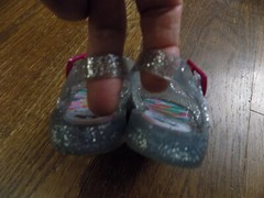 Juju for Joules Sparkle Silver Blue Toddler Jelly Shoes Sandals Closed Toe sz 6