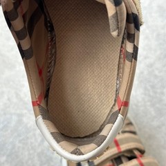 Kids Burberry Nova Check Plaid Strap Shoes Size 31 EU