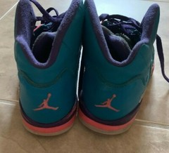 Jordan Retro 5 PS Blue w/ Pink & Purple High Top Sneakers Size 3Y 440893-307