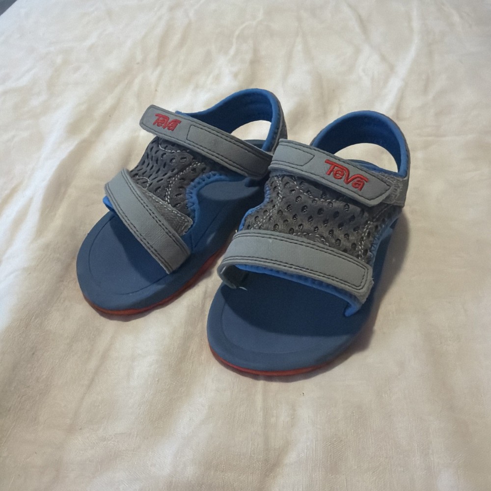 Teva Psyclone XLT Sandals Kids Boys Youth 8 Unisex Navy Green Water Shoes Hiking