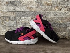 Nike Huarache Unisex Kids Athletic Sneakers 7C (EU 23.5) Black Pink MPN