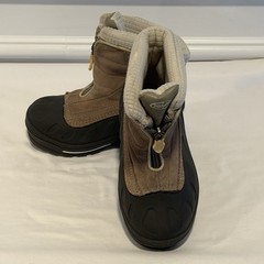 Columbia Arctic Ascent Insulated Winter Boots Sze 12 Kids Brown Black Waterproof
