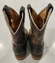 Redhawk Western Pull-On Mid-Calf Boots Embroidered Square Toe Kids Size 11