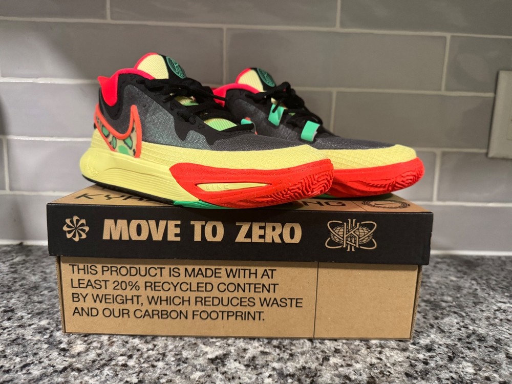 Nike Kyrie 8 Go Black Lemon Chiffon Sneakers Size 7Y / 8.5W Womens DQ8076-003