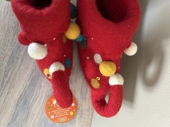 Handmade Nepal Elf Slippers Shoes Boiled Wool Toddler Colorful