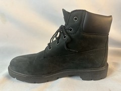 Timberland 6″ Premium Waterproof Boot Black Nubuck Boys Sz 5.5 Womens Sz 7